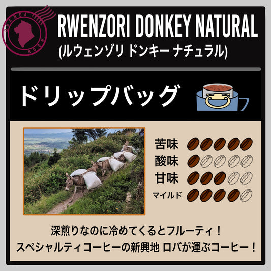 【ウガンダ】ルウェンゾリ ドンキー ナチュラル(ドリップバッグ)